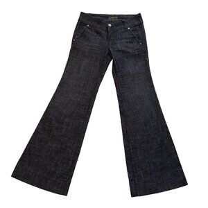 bebe premium denim, woman's 26 p, DARK WASH, Jeans, Wide leg, dark wash